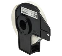 vhbw Rouleau d'étiquettes + support 17mm x 54mm (400 étiquettes) remplacement pour Brother DK-11204 pour étiqueteuse blanc