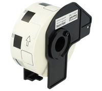 vhbw Rouleau d'étiquettes + support 23mm x 23mm (1000 étiquettes) compatible avec Brother PT QL-820NWB étiqueteuse - premium blanc