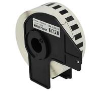 vhbw Rouleau d'étiquettes + support 29mm x 30,48m (1 étiquette) compatible avec Brother PT QL-710W, QL-700, QL-710 étiqueteuse blanc