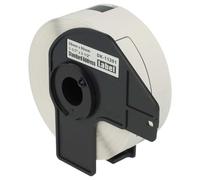 vhbw Rouleau d'étiquettes + support 29mm x 90mm (400 étiquettes) compatible avec Brother PT QL-710W, QL-700, QL-710 étiqueteuse blanc