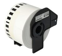 vhbw Rouleau d'étiquettes + support 54mm x 30,48m remplacement pour Brother DK-N55224 pour étiqueteuse