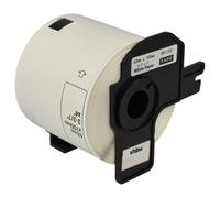 vhbw Rouleau d'étiquettes + support 62mm x 100mm (300 étiquettes) compatible avec Brother PT QL-580N, QL-650, QL-580 étiqueteuse blanc
