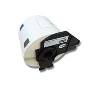 vhbw Rouleau d'étiquettes + support 62mm x 100mm (300 étiquettes) compatible avec Brother PT QL500BW, QL-550, QL500BS étiqueteuse blanc