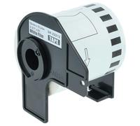 vhbw Rouleau d'étiquettes + support 62mm x 15,24m (1 étiquette) compatible avec Brother PT QL-550, QL-560 étiqueteuse - premium blanc