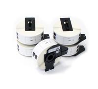 vhbw Rouleaux d'étiquettes, lot de 5x pièces 29mm x 90mm compatible avec Brother PT QL500BS, QL500BW, QL-550, QL-560, QL560VP imprimante d'étiquettes