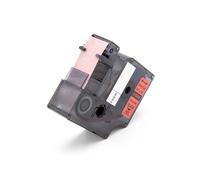 vhbw Ruban compatible avec 3M PL100, PL300, PL200 imprimante d'étiquettes 19mm Noir sur Rouge, Vinyle