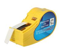 vhbw Ruban compatible avec Brady BMP21, BMP21-LAB, BMP21-PLUS, ID PAL, LABPAL imprimante d'étiquettes 9,35mm Noir sur Blanc, Vinyle
