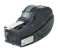 vhbw Ruban compatible avec Brady BMP21-LAB, BMP21-PLUS, ID PAL, BMP21 imprimante d'étiquettes 6,4m x 9,5mm Noir sur Blanc, polypropylène