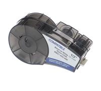 vhbw Ruban compatible avec Brady BMP21-LAB, BMP21 Plus, IDPAL, LABPAL imprimante d'étiquettes 12,7mm Noir sur Blanc, nylon