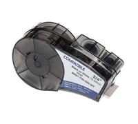 vhbw Ruban compatible avec Brady BMP21-LAB, BMP21 Plus, IDPAL, LABPAL imprimante d'étiquettes 19,05mm Noir sur Blanc, vinyle