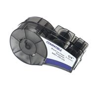 vhbw Ruban compatible avec Brady M211 imprimante d'étiquettes 6,4m x 6,35mm Noir sur Transparent, plastique, polyester