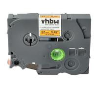 vhbw Ruban compatible avec Brother GL H105, 100, 200, H100 imprimante d'étiquettes 8m x 12mm Noir sur Orange fluo