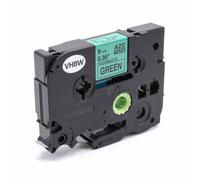 vhbw Ruban compatible avec Brother P-Touch H101C, H101GB, H101LB, H101TB, H105, H105NB imprimante d'étiquettes 9mm Noir sur Vert, flexible