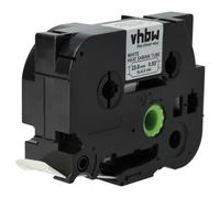 vhbw Ruban compatible avec Brother P-Touch PT-9700PC imprimante d'étiquettes 1,5m x 23,6mm Noir sur Blanc, cassette de gaine thermorétractable