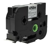 vhbw Ruban compatible avec Brother P-Touch PT-H500 imprimante d'étiquettes Noir sur Blanc, cassette de gaine thermorétractable, 17,7 mm