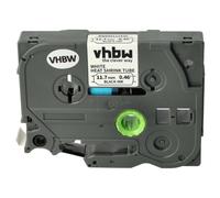 vhbw Ruban compatible avec Brother P-Touch PT-P900W imprimante d'étiquettes 11,7mm Noir sur Blanc, cassette de gaine thermorétractable, 11,7 mm