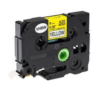 vhbw Ruban compatible avec Brother PT 1000, 1200, 1090, 1080, 1010 imprimante d'étiquettes 8m x 9mm Noir sur Jaune paillettes, laminée