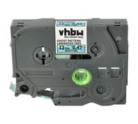 vhbw Ruban compatible avec Brother PT 1100CH, 1100QL, 1100 imprimante d'étiquettes 8m x 12mm Noir sur Bleu fantôme, laminée