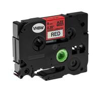 vhbw Ruban compatible avec Brother PT 200, 220, 2000, 1850, 1800, 1750 imprimante d'étiquettes 8m x 9mm Noir sur Rouge paillettes, laminée