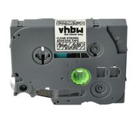 vhbw Ruban compatible avec Brother PT 2400, 2210, 2300, 2310 imprimante d'étiquettes 8m x 9mm Noir sur Transparent, extraforte, laminée