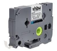 vhbw Ruban compatible avec Brother PT 310CC, 300SP, 310B, 310, 320 imprimante d'étiquettes 8m x 6mm Noir sur Blanc, extraforte, laminée