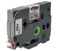 vhbw Ruban compatible avec Brother PT 350P, 3600, 4000, 350, 330 imprimante d'étiquettes 4m x 12mm Noir sur Rouge à carreaux, laminée