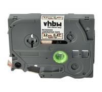 vhbw Ruban compatible avec Brother PT 900, 9200, 9000, 7600VP, 900BTS, 900F imprimante d'étiquettes 12mm Noir sur Blanc/Rouge rennes
