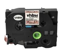 vhbw Ruban compatible avec Brother PT 9600, 9400, 9200 PC, 9500 PC imprimante d'étiquettes 8m x 18mm Noir sur Rouge paillettes, laminée