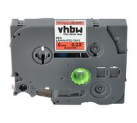 vhbw Ruban compatible avec Brother PT 9600, 9400, D450, 900, série 9000, D400, D400VP imprimante d'étiquettes 8m x 6mm Noir sur Rouge