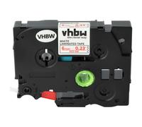vhbw Ruban compatible avec Brother PT 9600, 9400, D450, 900, série 9000, D450VP, D400, D400VP imprimante d'étiquettes 8m x 6mm Rouge sur Blanc