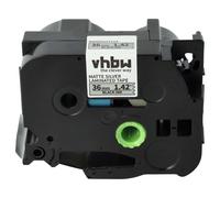 vhbw Ruban compatible avec Brother PT 9600, 9700PC, 9800PCN, 9500pc imprimante d'étiquettes 8m x 36mm Noir sur Argent mat