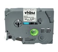 vhbw Ruban compatible avec Brother PT 9600, D200BW, 9700PC, 9800PCN, D200BT, D200, 9500pc imprimante d'étiquettes 8m x 12mm Noir sur Blanc