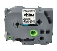 vhbw Ruban compatible avec Brother PT 9700PC, 9800PCN imprimante d'étiquettes 8m x 24mm Noir sur Transparent, extraforte, laminée
