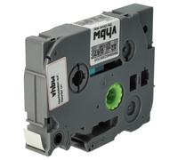 vhbw Ruban compatible avec Brother PT D200G, D200KT, D200MA, D200SA imprimante d'étiquettes 4m x 12mm Noir sur Transparent, laminée