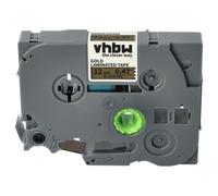 vhbw Ruban compatible avec Brother PT D210, D200SN, D201, D201CS, D202, D200SA, D200VP imprimante d'étiquettes 8m x 12mm Noir sur Or