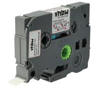 vhbw Ruban compatible avec Brother PT D215e, D400, D400VP imprimante d'étiquettes 4m x 12mm Noir sur Blanc avec coeurs roses, laminée