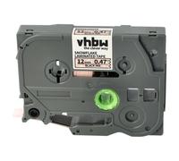 vhbw Ruban compatible avec Brother PT D450, D450VP imprimante d'étiquettes 8m x 12mm Noir sur Rose/Flocons de neige, laminée