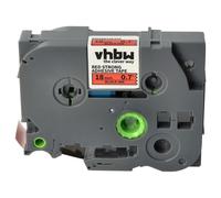 vhbw Ruban compatible avec Brother PT D600, D600VP, D800W, E300 imprimante d'étiquettes 8m x 18mm Noir sur Rouge, extraforte, laminée
