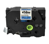 vhbw Ruban compatible avec Brother PT D600VP, E300VP, D800W, E300 imprimante d'étiquettes 8m x 18mm Noir sur Bleu, extraforte, laminée