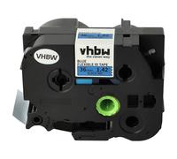 vhbw Ruban compatible avec Brother PT D800W, E800W, P900, P900NW imprimante d'étiquettes 8m x 36mm Noir sur Bleu, flexible, laminée