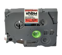 vhbw Ruban compatible avec Brother PT E110, E105, E110VP, E100VP imprimante d'étiquettes 8m x 9mm Noir sur Rouge, extraforte, laminée