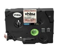vhbw Ruban compatible avec Brother PT E300, GL-100, H100, E100VP imprimante d'étiquettes 8m x 12mm Noir sur Rouge paillettes, laminée