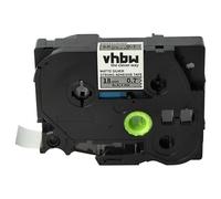 vhbw Ruban compatible avec Brother PT E300VP, E500, E300 imprimante d'étiquettes 8m x 18mm Noir sur Argent mat, extraforte, laminée