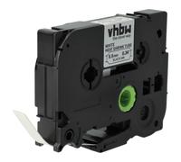 vhbw Ruban compatible avec Brother PT E500VP, E550W, E550 imprimante d'étiquettes Noir sur Blanc, cassette de gaine thermorétractable, 8,8 mm