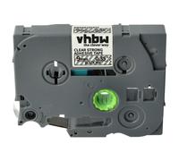 vhbw Ruban compatible avec Brother PT E500VP, E550W, E550WVP imprimante d'étiquettes 8m x 9mm Noir sur Transparent, extraforte, laminée