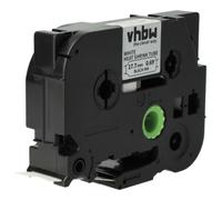 vhbw Ruban compatible avec Brother PT E550W, H300, E550WVP imprimante d'étiquettes Noir sur Blanc, cassette de gaine thermorétractable, 17,7 mm