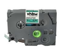 vhbw Ruban compatible avec Brother PT GL1000, H100, GL200, H100LB imprimante d'étiquettes 8m x 9mm Noir sur Vert, extraforte, laminée