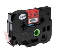 vhbw Ruban compatible avec Brother PT H 500 Li, P 700, RL 700 S, H 500 imprimante d'étiquettes 18mm Noir sur Rouge paillettes