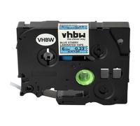 vhbw Ruban compatible avec Brother PT H100R, P700 imprimante d'étiquettes 8m x 6mm Noir sur Bleu paillettes, laminée
