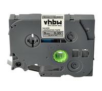 vhbw Ruban compatible avec Brother PT H107B, H105NB, H105WB, H105WN, H110 imprimante d'étiquettes 8m x 9mm Noir sur Argent, laminée